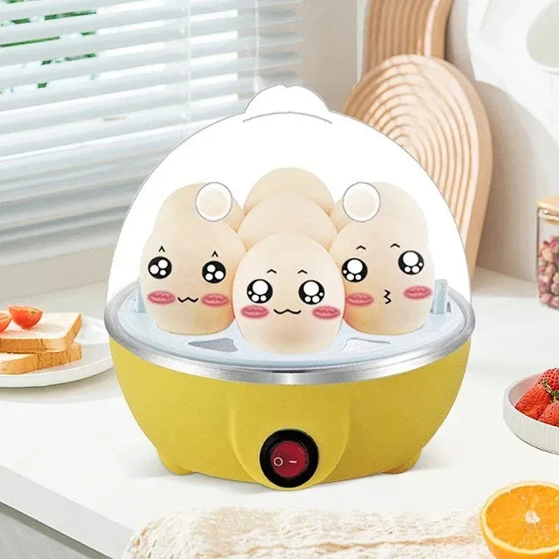 7 Egg Cooker Machine with Auto Power Off Multi-Function Portable Breakfast Maker for Steaming Custard and Boiling Eggs Beauty World Shop
