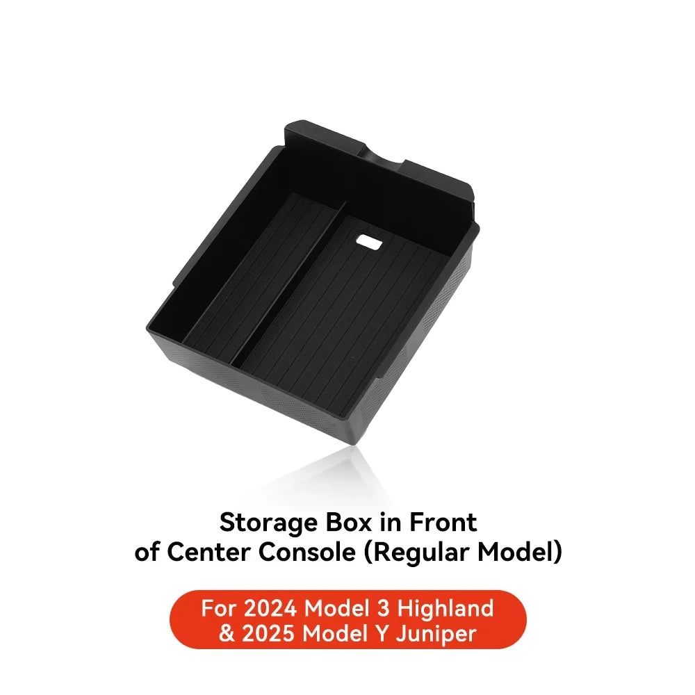 YZ For Tesla Model 3 Highland 2024 Model Y juniper 2025 Storage Box Center Armrest Hidden Box Cup Holder Organizer Accessories Beauty World Shop