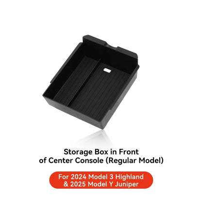 YZ For Tesla Model 3 Highland 2024 Model Y juniper 2025 Storage Box Center Armrest Hidden Box Cup Holder Organizer Accessories Beauty World Shop