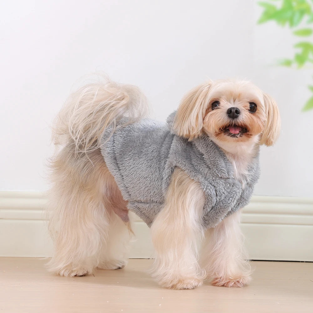 Soft Fleece Pet Dog Clothes Cute Hoodie Coat For Small Medium Dogs Cats Autumn Winter Puppy Hooded Jacket Sweater Pug Apparel Beauty World Shop