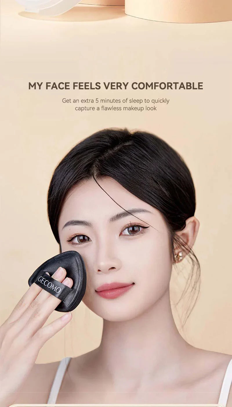 GECOMO Dual-Sided Black Beauty Sponge - Triangle Premium Design, Soft and Smooth Texture,  for Flawless Makeup Application, Beauty Trend Shop