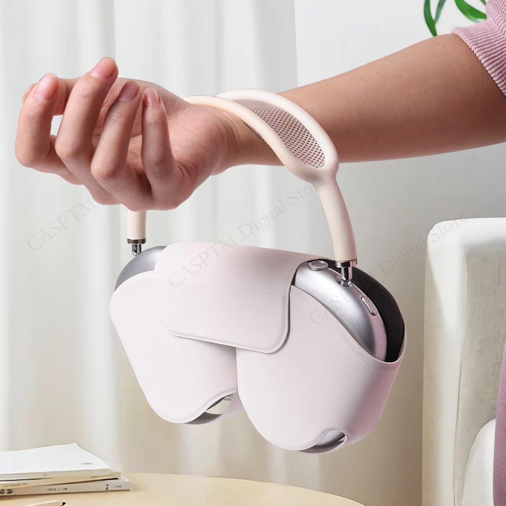 Luxury PU Headphones Cover For AirPods Max Case Anti-scratch Waterproof Protective Headset Cases For Apple AirPods Max Shell