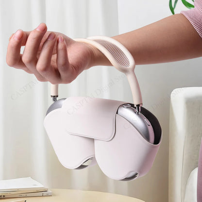 Luxury PU Headphones Cover For AirPods Max Case Anti-scratch Waterproof Protective Headset Cases For Apple AirPods Max Shell