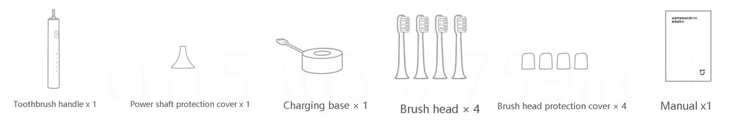 Mijia Sonic Electric Toothbrush T302 3colors 4 Brush Heads IPX8 Water Proof 360° Wireless Charging 4 Modes Cleaning Teeth Beauty World Shop