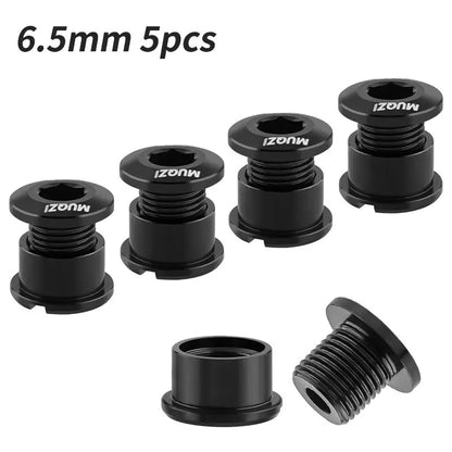 MUQZI 4/5PCS Chainring Bolts Single Double Chainring Screws Mountain Road MTB Bike Crank Bolts 6.5/8.5mm Beauty World Shop