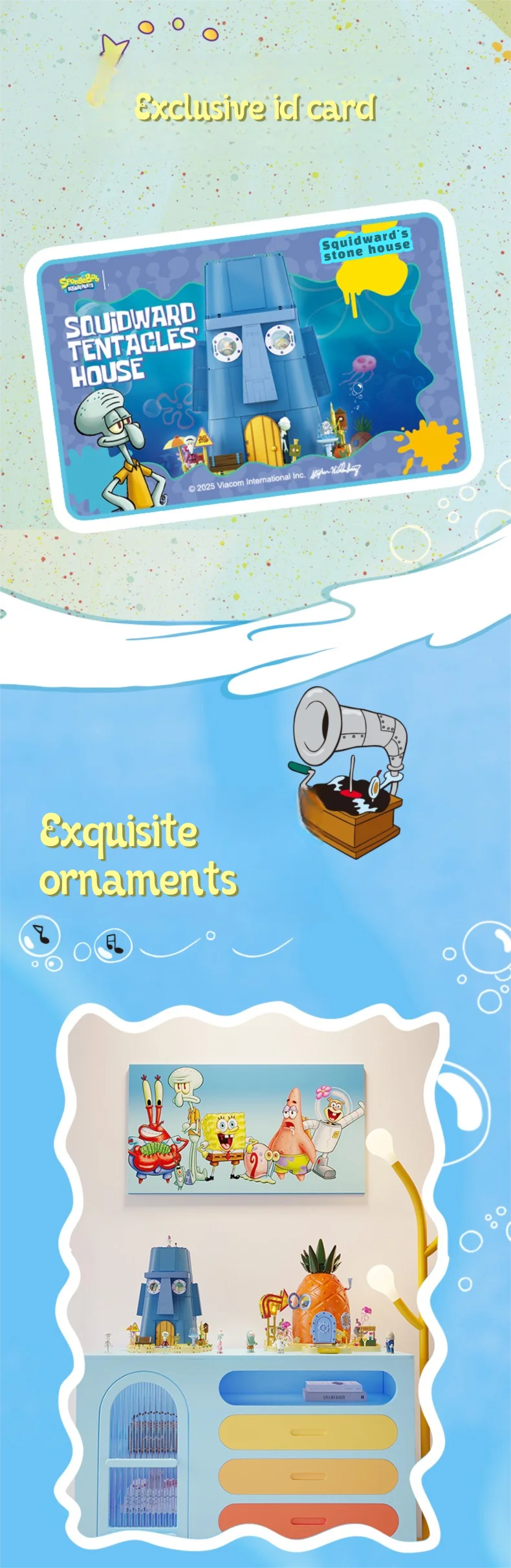 Spongebob Cartoon Krusty Krab Restaurant Building Blocks Creative Canteen Scenes Model Bricks Desktop Ornaments Toy For Kid Gift Beauty World Shop