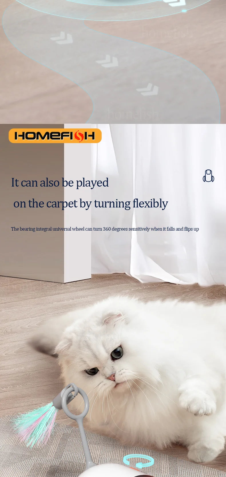 Smart Cat Car 2 Modes Automatic Moving Remote Controlled Car for Cats Dogs Interactive Playing Kitten Training Pet Supplies Beauty Fashion