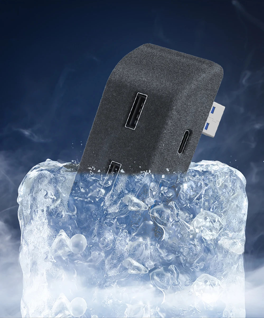 YZ Glove Box Docking Station For Tesla Model 3 Y Juniper Highland Quick Charger 4 USB Shunt Hub Flocking Adapter Powered Splitte Beauty World Shop
