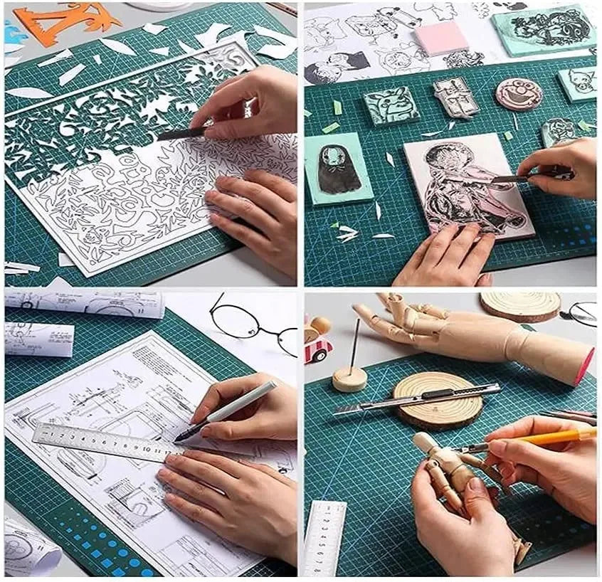 A3 A4 A5 PVC Cutting Mat Workbench Patchwork Cut Pad Sewing Manual DIY Knife Engraving Leather Cutting Board Side Underlay Beauty World Shop