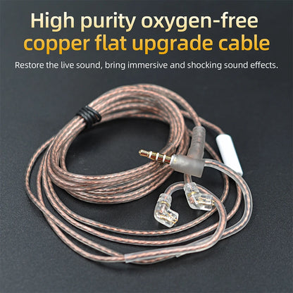 KZ Headphone Cable High-Purity Copper Cube Mixed Upgrade Cable Earphone Wire Original Wire