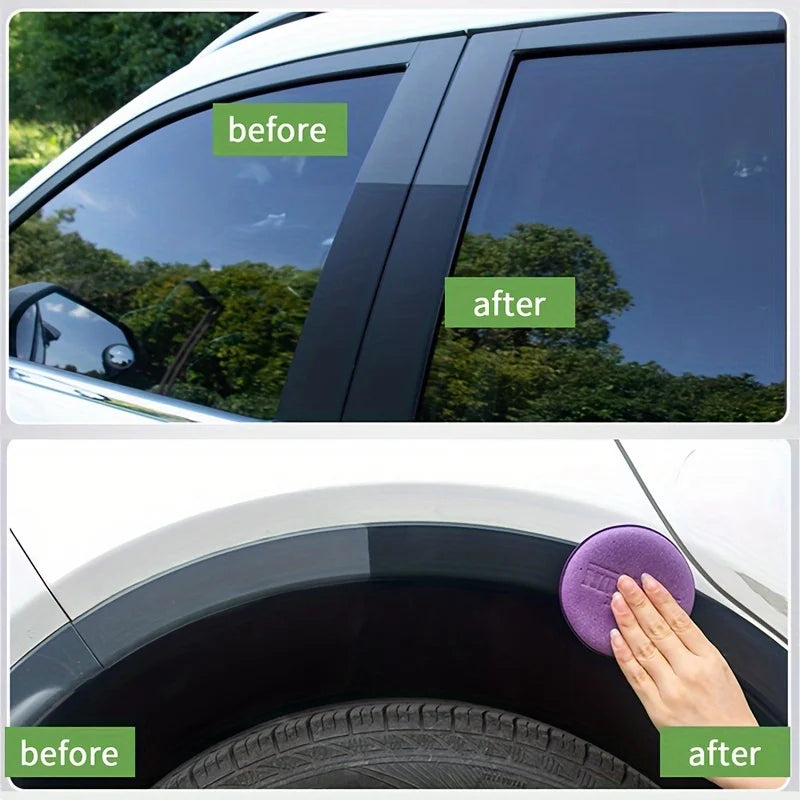 Black Shiny Tire wax - durable, long-lasting protection and repair for all kinds of tires - prevents cracks and whitens Beauty World Shop
