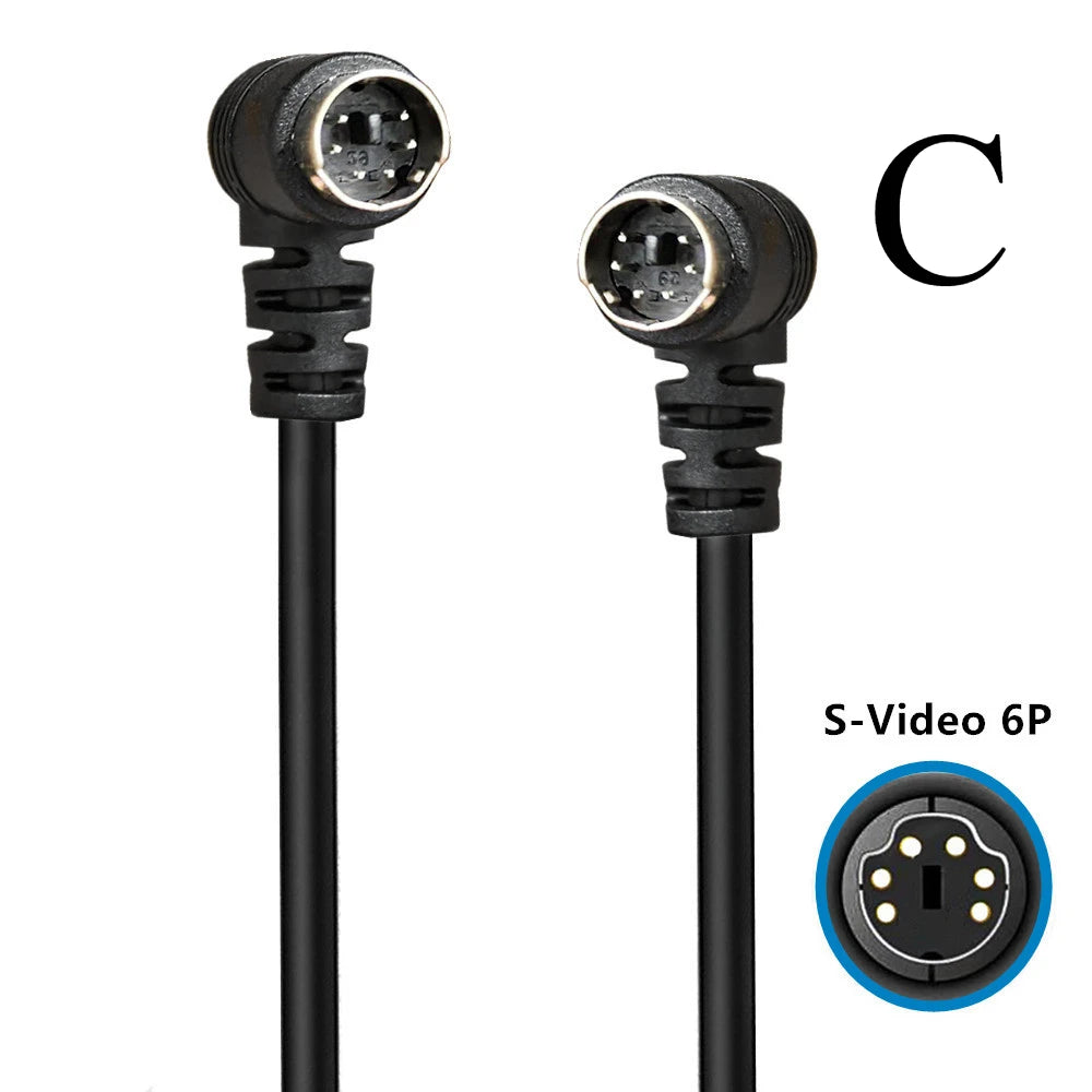 Mini DIN 6-Pin Adapter Cable 6 Pin  PS/2 PS2  Data Cable Male to Male to Female Straight and Elbow Mini DIN 6Pin