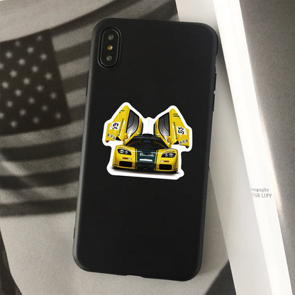 50pcs Cool Car Sticker, Racing Car Sticker and Decals for Kids, Phone Case, Guitar, Scooter, Laptop, Kettle Decoration Stickers Beauty World Shop