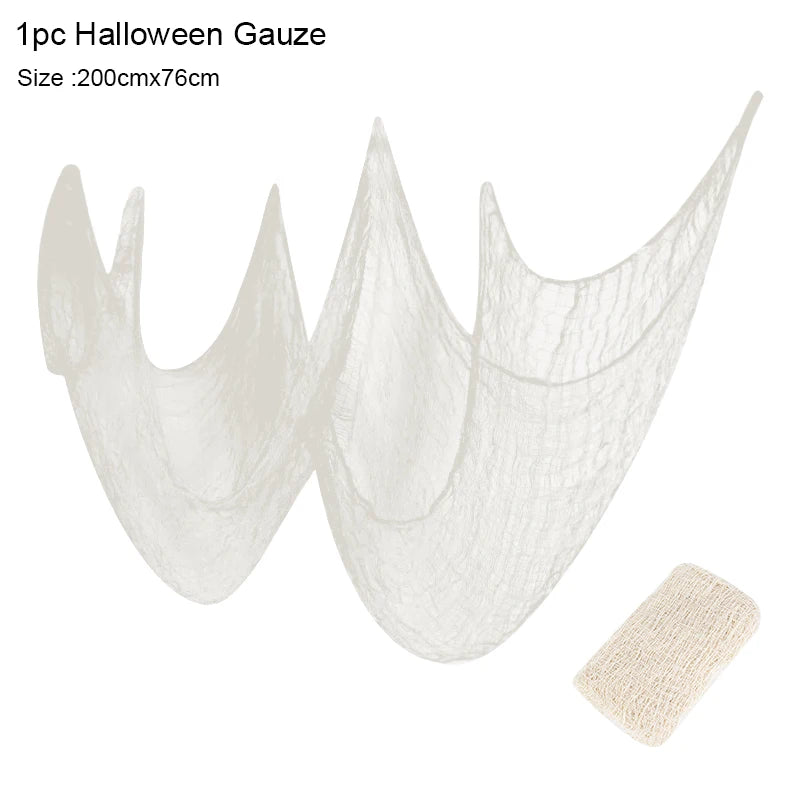 Horror Halloween Party Decoration Haunted Houses Doorway Outdoors Decorations Black Creepy Cloth Scary Gauze Gothic Props Beauty World Shop