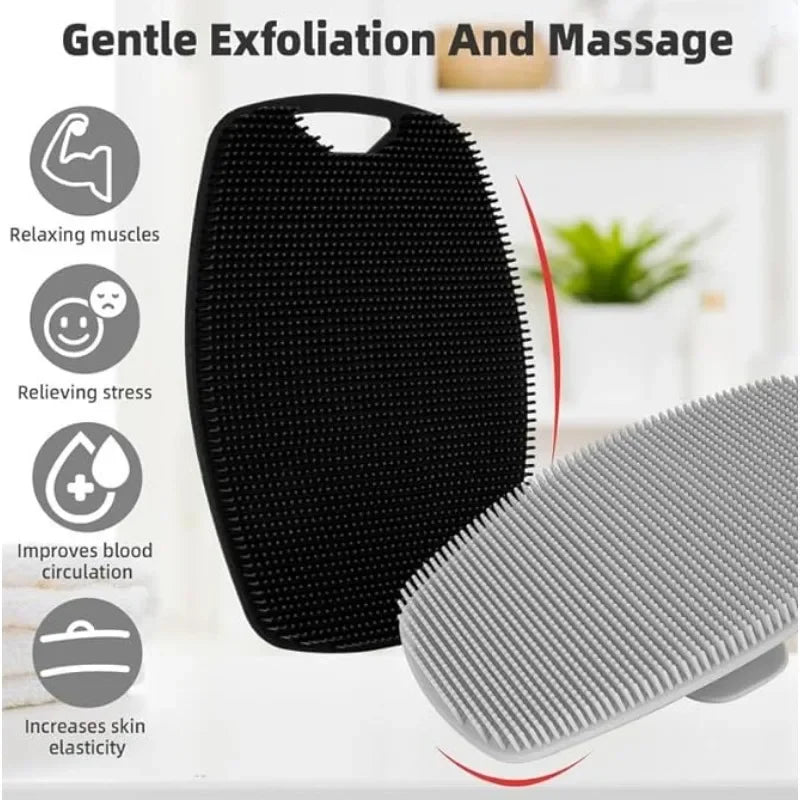 1pc Soft Silicone Body Cleansing Brush For Exfoliation Convenient Practical Easy To Clean Pamper Yourself Silicone Bath Brush Beauty World Shop
