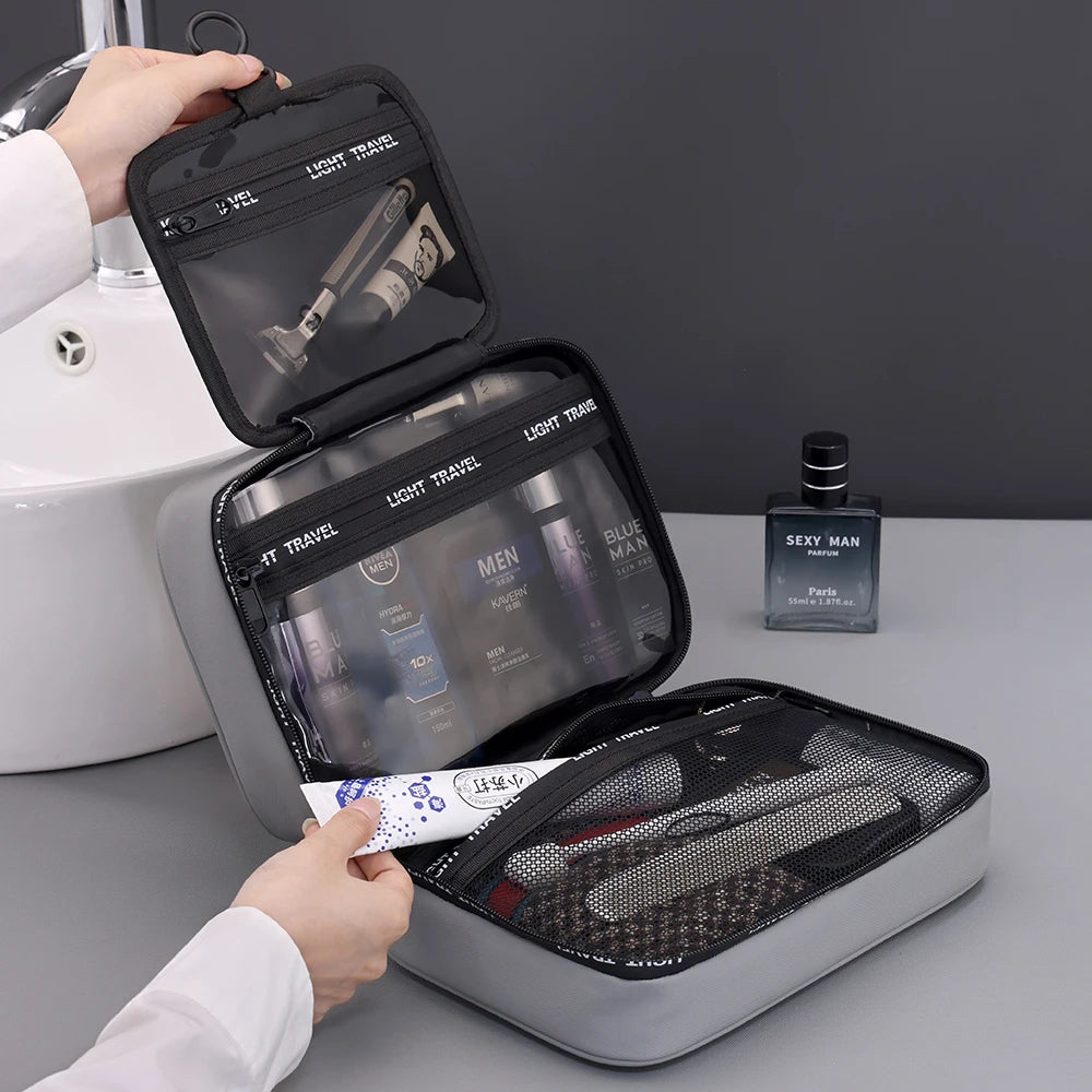 Waterproof Hanging Toiletry Bag Large Capacity Portable Travel Necessaire Case Cosmetic Bag for Men Women Wash Pouch Beauty World Shop
