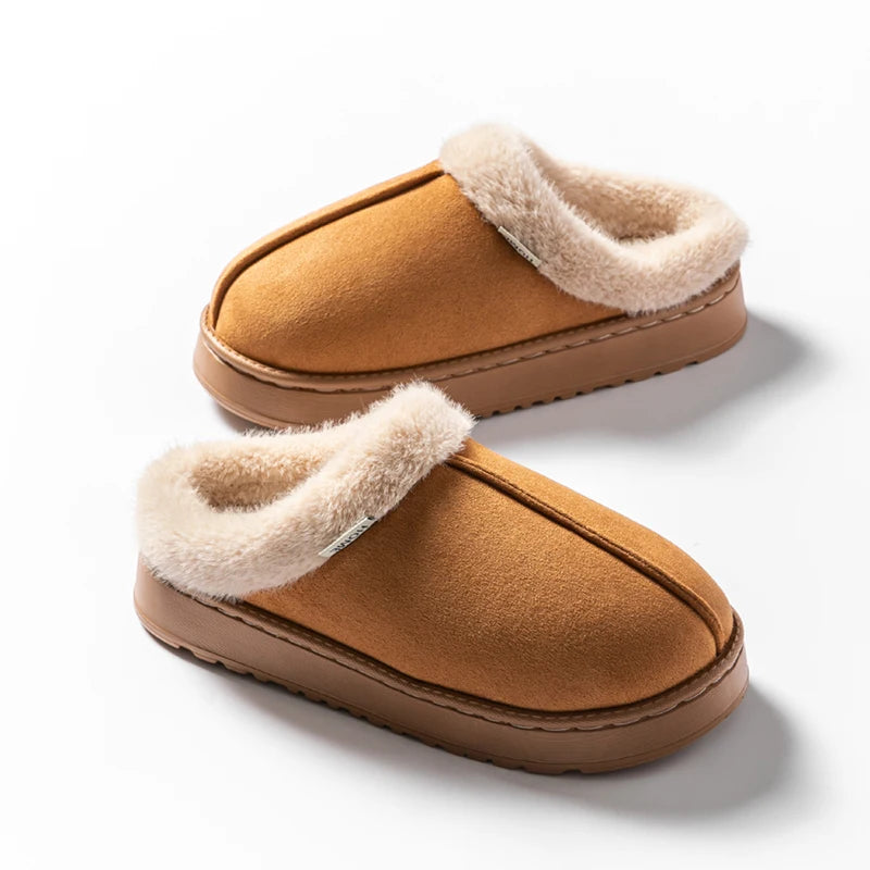 Fashion Women Fluffy Slippers for Autumn and Winter Indoor EVA Thick Sole Anti-Slip and Warm Unisex Slippers for Winter Beauty World Shop