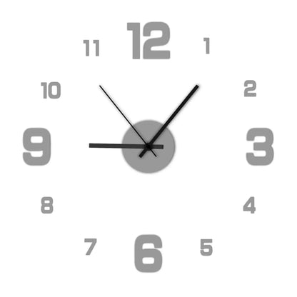 Digital Clock Wall Clock Living Room Large Garden Acrylic Mirror Sticker Decoration Decoration for Bedroom Decororation Clocks Beauty World Shop