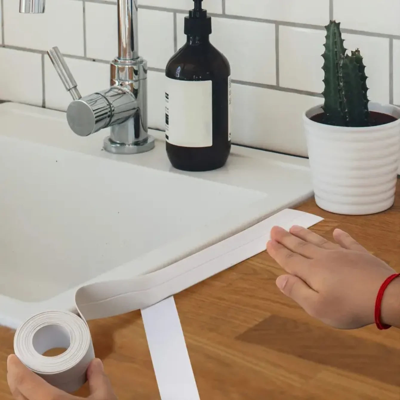 3.2m PVC Waterproof Sealing Tape for Bathroom Sink, Shower, Bathtub and Toilet - Self Adhesive Wall Sticker Beauty Fashion