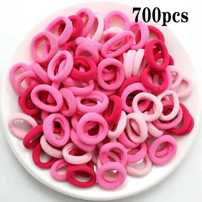 200PCS Women Girls Colorful Nylon Elastic Hair Bands Ponytail Hold Small Hair Tie Rubber Bands Scrunchie Hair Accessories Beauty World Shop