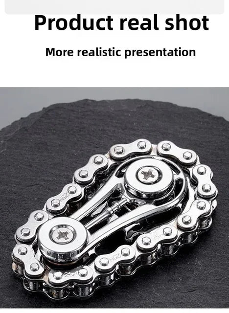 Sprocket Flywheel Flywheel Flying Top Flying Disk Anti-Anxiety Ornaments Metal Bicycle Chain EDC Rotating Flying Disk Adult Toy Beauty World Shop