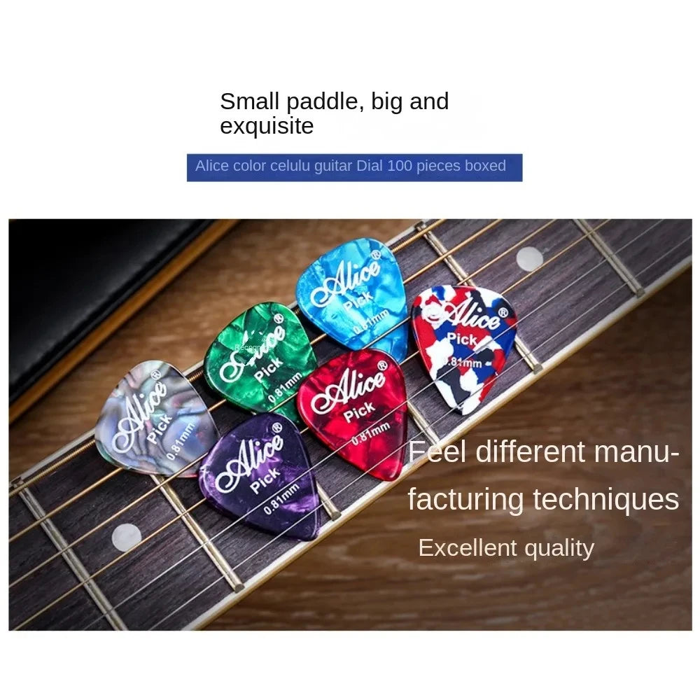 Alice Guitar Picks 6pcs Celluloid Mediator Thickness 0.46 0.71 0.81 0.96 1.20 1.50mm Electric Acoustic Guitar Accessories Beauty World Shop