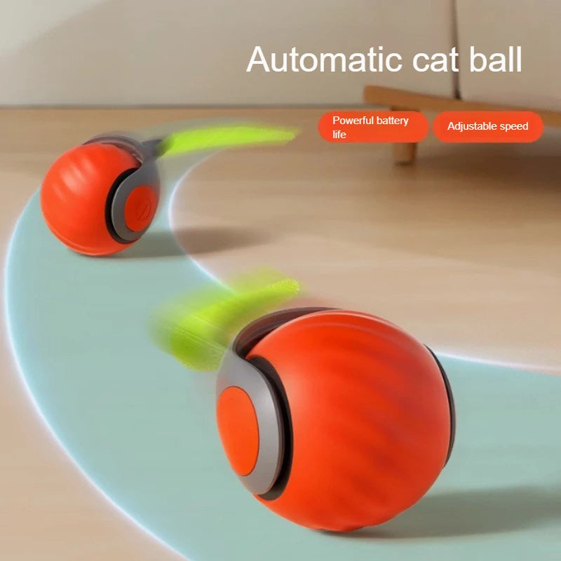 Cats Interactive Ball Toys, Automatic Rolling Ball with Faux Tail,USB Rechargeable SmartElectric Pet Toy for Teaser and Training Beauty World Shop