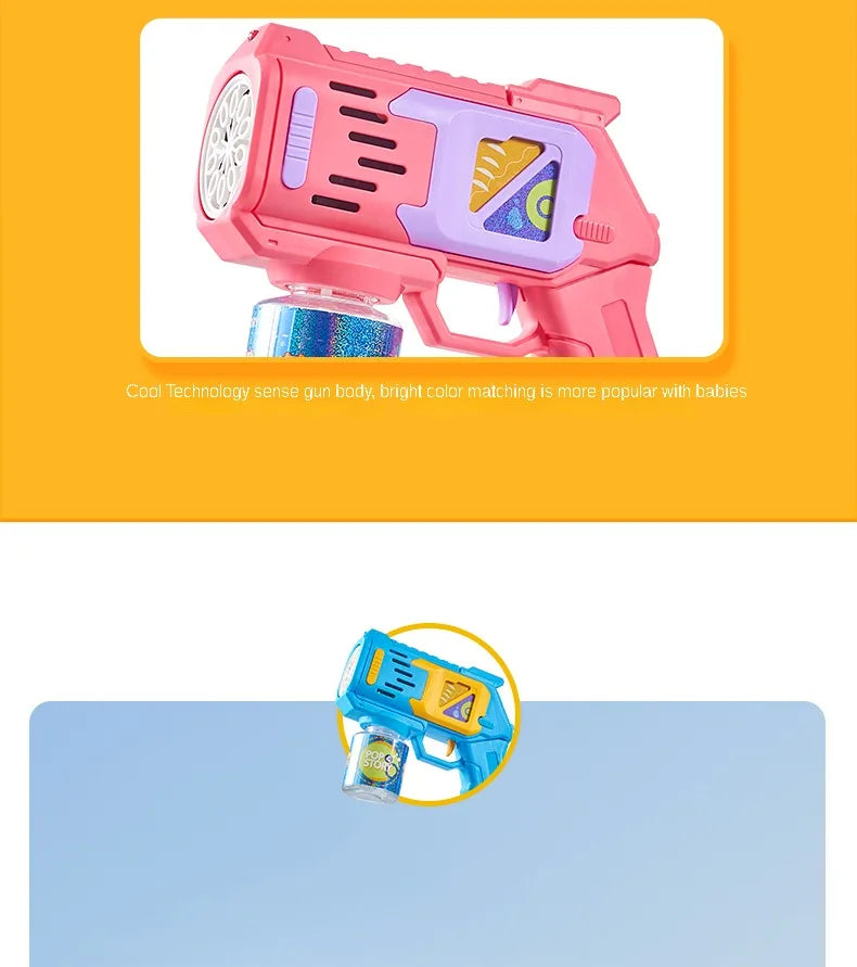 Children Bubble Gun Toy Astronaut Fully Automatic Bubble Machine Bubbles Gun Outdoor Game Fantasy Toy for Boys Girls Gifts Beauty Fashion