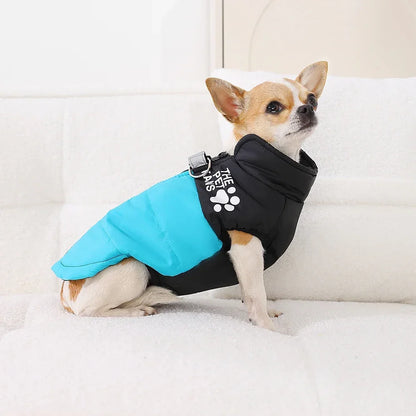 Warm Dog Coat for Small Medium Dogs Cat Autumn Winter Reflective Print Puppy Jacket Costume Chihuahua Pug Dachshund Pet Clothing