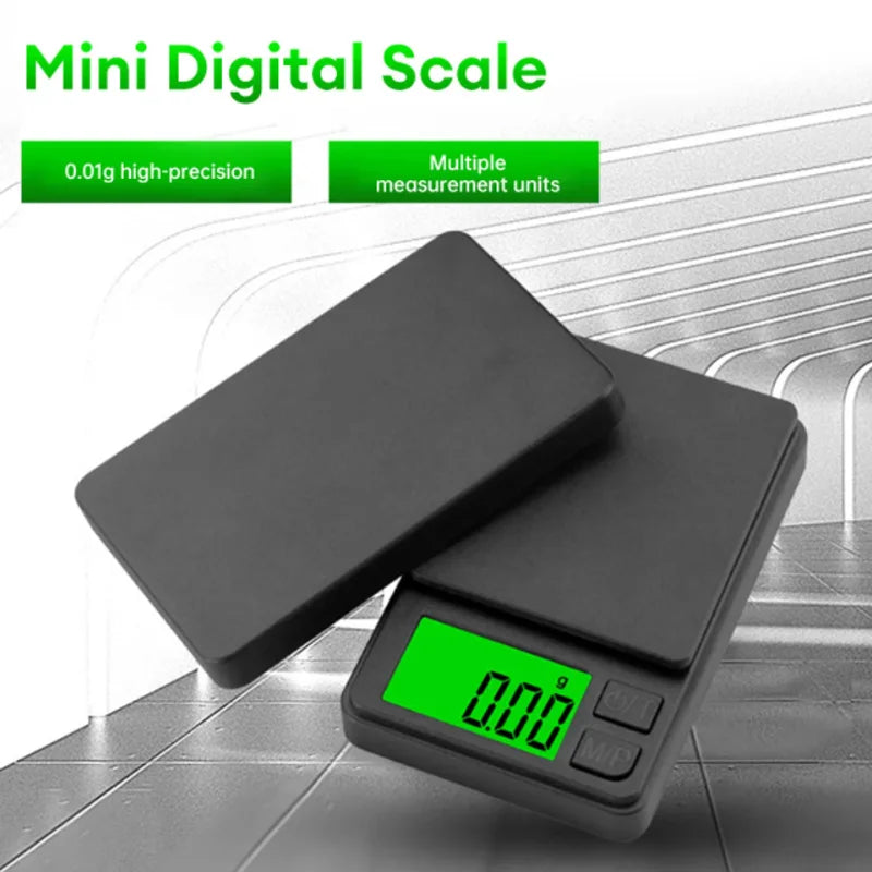 Precision Pocket Scale 1000g X 0.1g - Digital Gram, Food, Jewelry, Ounces/Grains Scale with Backlit LCD - Mini Scale for Travel Beauty World Shop