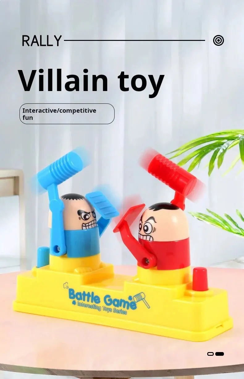 Mini Children's Head Knocking Little Man Fighting Red and Blue Attack and Defense Twin Parent Child Finger Fighting Game Machine Beauty Fashion