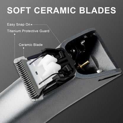 Electric Trimmer for Men's Groin Hair: Versatile Body Groomer and Waterproof Pubic Hair Trimmer with Replaceable Ceramic Blade Beauty World Shop