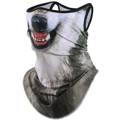 3D Animals Magic Scarf Bandana Breathable Neck Warmer Gaiter Hanging Ear Outdoor Sports Triangle Face Mask Neckerchief Summer Beauty World Shop