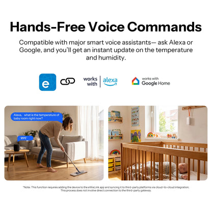 SONOFF Zigbee Temperature and Humidity Sensor Smart Home Airguard TH Lite SNZB-02B Ewelink APP Control Work With Alexa Google Beauty World Shop