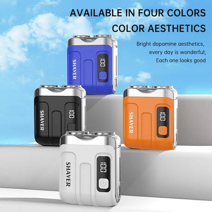 Mini Electric Smart Shaver Household Car Shaver Digital Display Dual Blade Rechargeable Shaver Powerful Beard Trimmer Tool Beauty World Shop