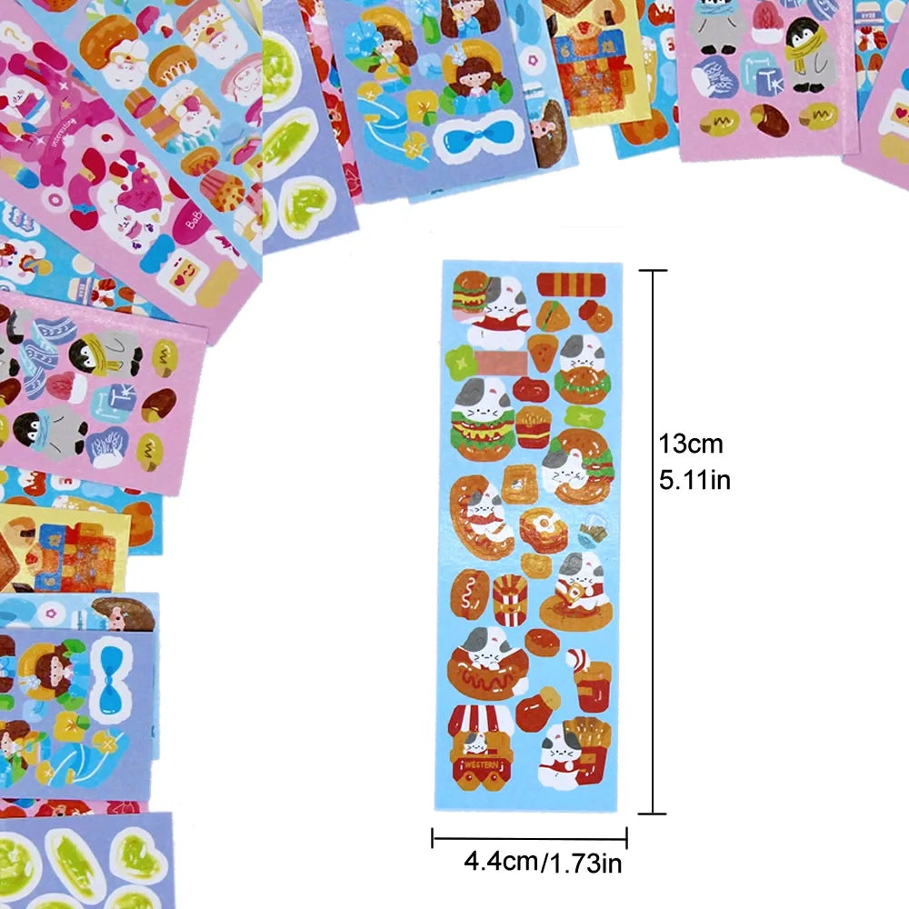 200p Kawaii Stickers for Kids Cute Stationary Aesthetic Diary Decoration Art Supplies Stickers for Scrapbooking Lot Korean Paper Beauty World Shop