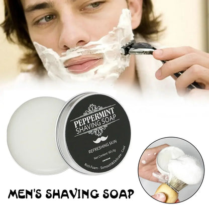 Handmade Smooth Texture Ear Shaving Soap Bar - Organic Foam Shaving Cream for Men Face Freshness And Cleanliness Maintainer