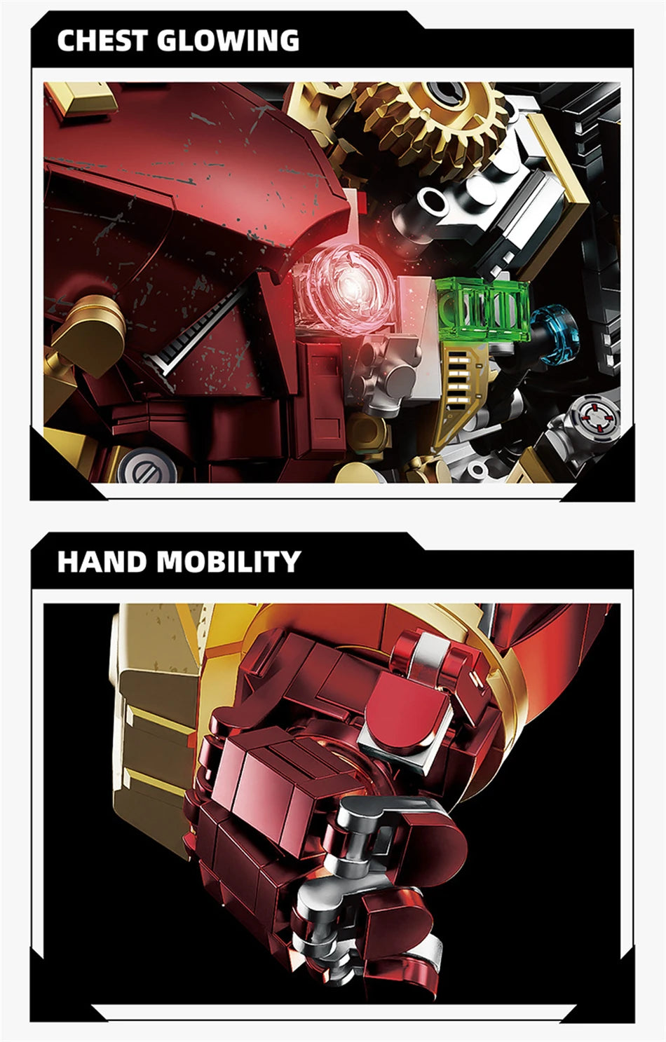 Variety Iron Heroes Blocks Action Figures Mark Building Sets Buster Mech DIY Brick Collectible Toys for Boys Adult Kids Gifts Beauty World Shop