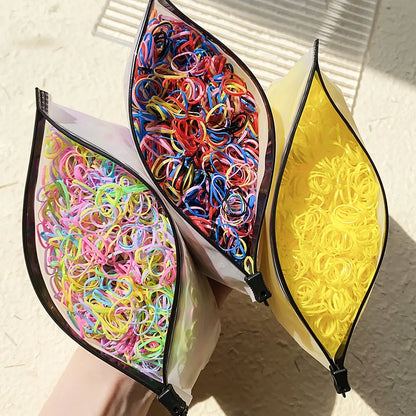500/1000/2000pcs Girls Colourful Disposable Rubber Band Hair Ties Headband Children Ponytail Holder Bands Kids Hair Accessories Beauty World Shop