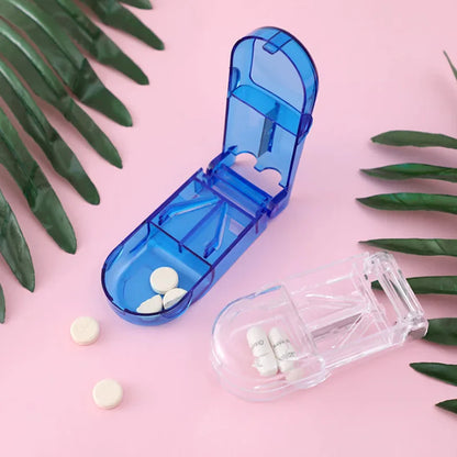 Pill Cutter Box Portable Drug Box Tablet Cutter Splitter Medicine Pill Holder Pill Cutter Box Beauty Trend Shop