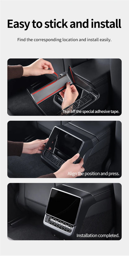 YZ For Tesla Model 3/Y Highland Juniper  Rear Center Console Air Outlet Cover Vent Outlet Dust Cover Car Styling Accessories Beauty World Shop