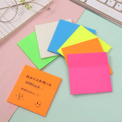 50 Sheets Creative Transparent PET Waterproof Sticky Notes Notepads - School Stationery & Office Supplies Beauty World Shop