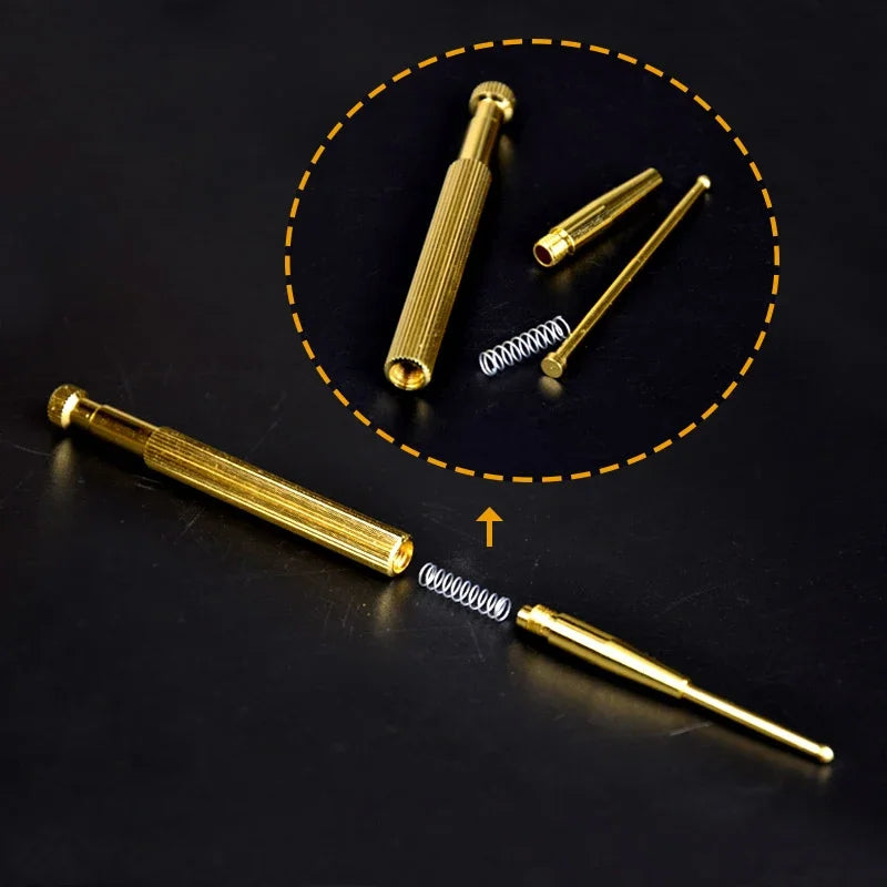 Pure Copper Acupressure Pen Elastic Ear Acupoint Massage Stick Improve Eyesight Acupuncture Point Massager Relax Body Beauty World Shop