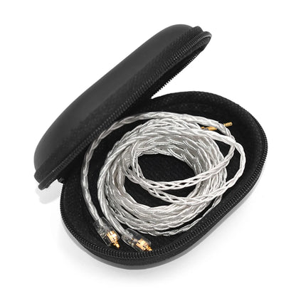 1-20PCS KZ Earphones Oval Storage Bag Wired Headphones PU Zipper Storage Box Portable Hold Case Container for KZ BA10 AS10 ES4