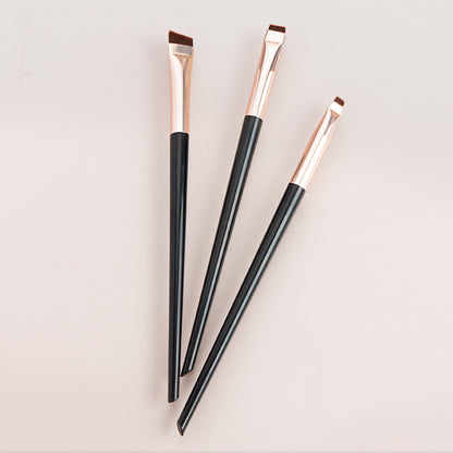 Karsyngirl 3pcs/set Blade Eyeliner Brush Eyebrow Brush Portable Flat Fine Eye Liner Brow Contour Makeup Brushes Makeup Tool Beauty World Shop