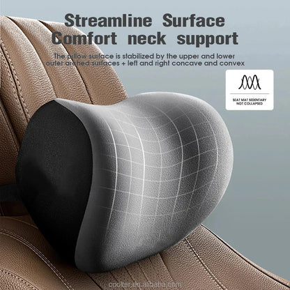 Car Memory Foam Neck Pillow Protection Lumbar Backrest Cushion Lumbar Cushion Car Headrest Cushion Beauty World Shop