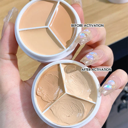 XIXI Pure Holding Makeup Three Color Concealer Spot Acne Print Repair Foundation Dark circles are not easy to stick powder Beauty Trend Shop