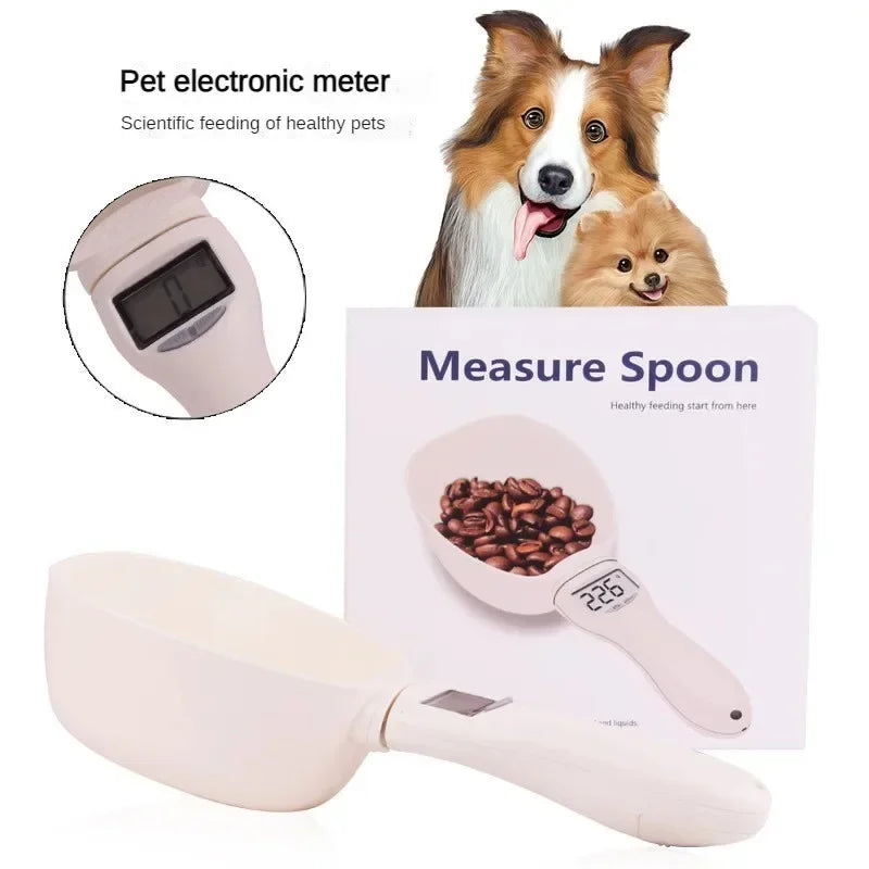 Pet Food Measuring Scoop Electronic Dog Cat Food Measuring Cup Digital Spoon Scale Kitchen Food Scale with LED Display Beauty World Shop