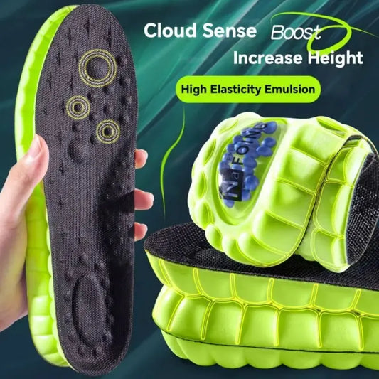 1Pair 4D Cloud Sport Insoles for Shoes PU Air Cushion Sole Soft Shock Absorption Deodorant Breathable Running Orthopedic Insoles Beauty World Shop