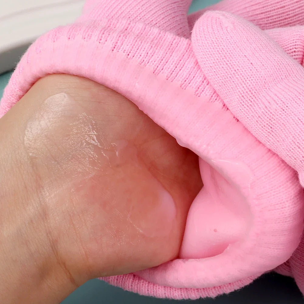 Silicone Moisturizing Mask Socks Reusable Exfoliating Anti Crack Protective Gloves Dry Dead Skin Remover Tools Hand Foot Care Beauty World Shop